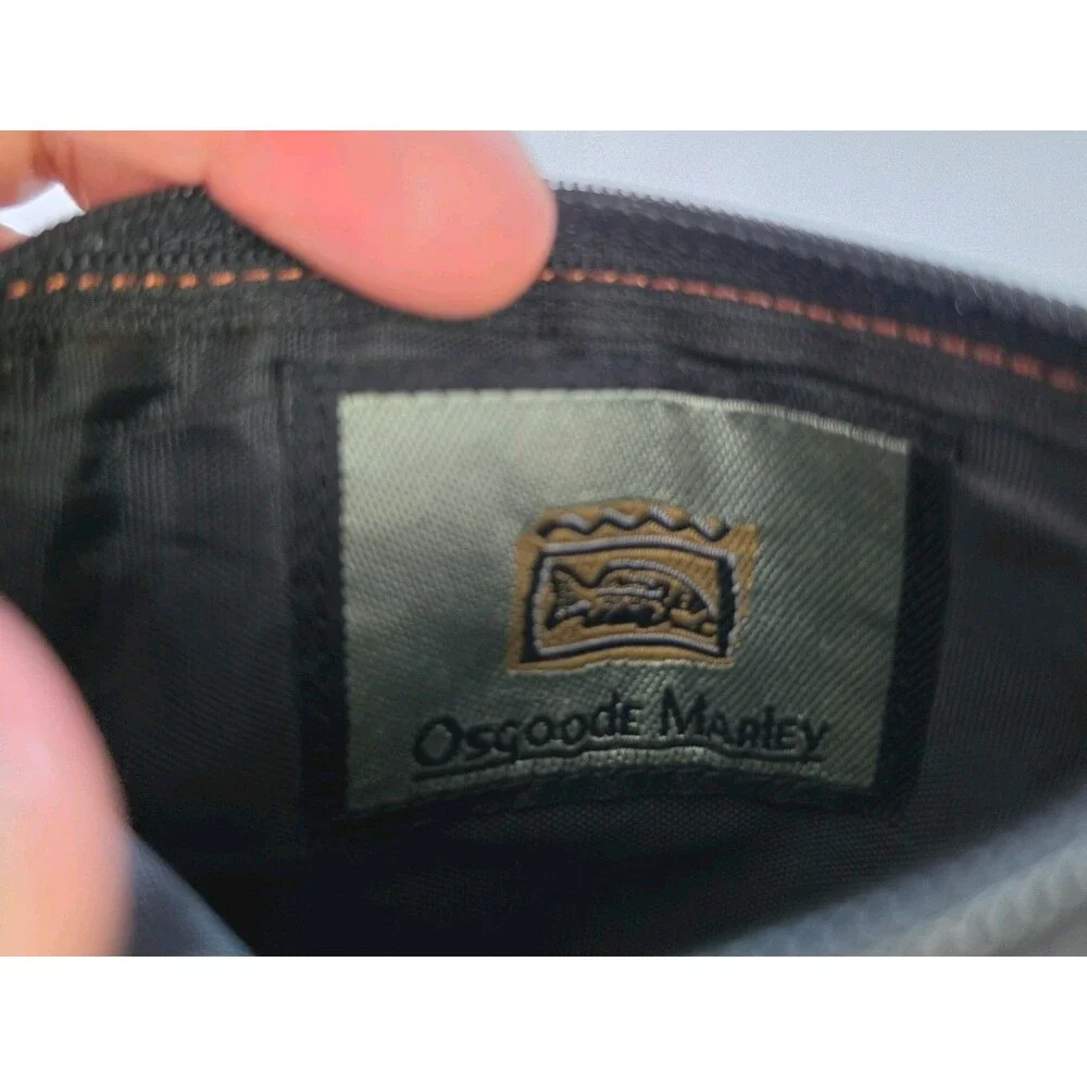 Osgoode Marley Two Tone Leather Coin Pouch Key Chain Wallet Pouch